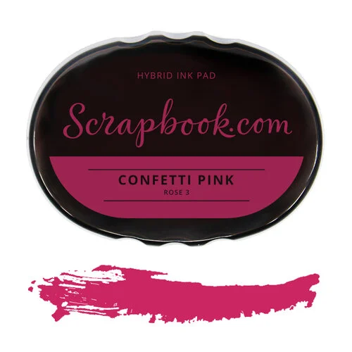 Scrapbook.com - Premium Hybrid Ink Pad and Reinker - Confetti Pink 2 Scrapbook.com - Premium Hybrid Ink Pad and Reinker - Confetti Pink