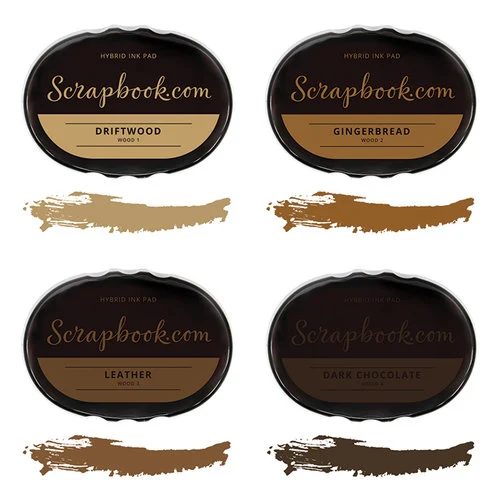 Scrapbook.com - Premium Hybrid Ink Pad Kit - Wood Group 1 Scrapbook.com - Premium Hybrid Ink Pad Kit - Wood Group