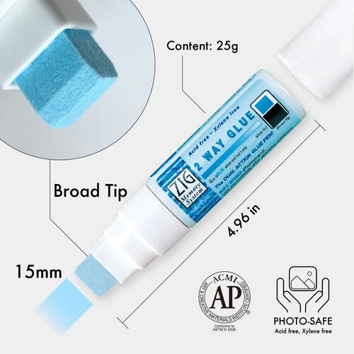 Kuretake - ZIG - Memory System - 2 Way Glue Pen - Broad Tip