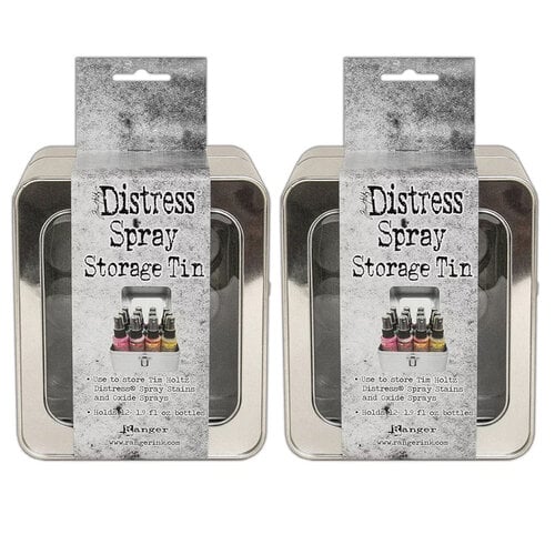 Ranger Ink - Tim Holtz - Distress Spray - Storage Tin - 2 Pack 1 Ranger Ink - Tim Holtz - Distress Spray - Storage Tin - 2 Pack