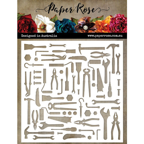 Paper Rose - 6 x 6 Stencils - Lots of Tools 1 Paper Rose - 6 x 6 Stencils - Lots of Tools