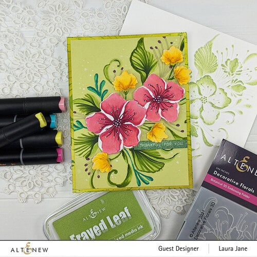 Altenew - Embossing Folder - 3D - Decorative Florals 2 Altenew - Embossing Folder - 3D - Decorative Florals