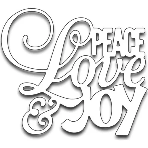 Penny Black - Creative Dies - Peace Love and Joy 1 Penny Black - Creative Dies - Peace Love and Joy