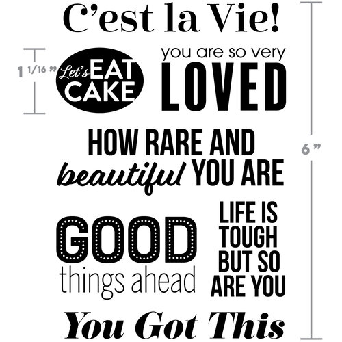 Scrapbook.com - Clear Photopolymer Stamp Set - Encouraging Words 2 Scrapbook.com - Clear Photopolymer Stamp Set - Encouraging Words