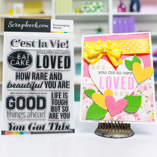 Scrapbook.com - Clear Photopolymer Stamp Set - Encouraging Words 5 Scrapbook.com - Clear Photopolymer Stamp Set - Encouraging Words