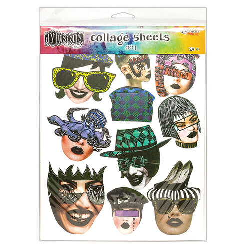 Ranger Ink - Dylusions Collage Sheets - 8.5 x 11 - 24 Sheets - Set 1