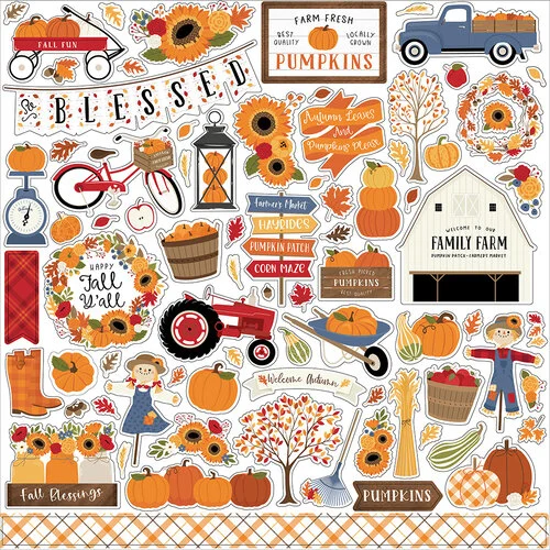 Echo Park - Fall Collection - 12 x 12 Cardstock Stickers - Elements 1 Echo Park - Fall Collection - 12 x 12 Cardstock Stickers - Elements