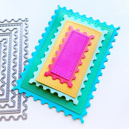 Catherine Pooler Designs - Totally Fabulous Collection - Dies - Notecard Postage
