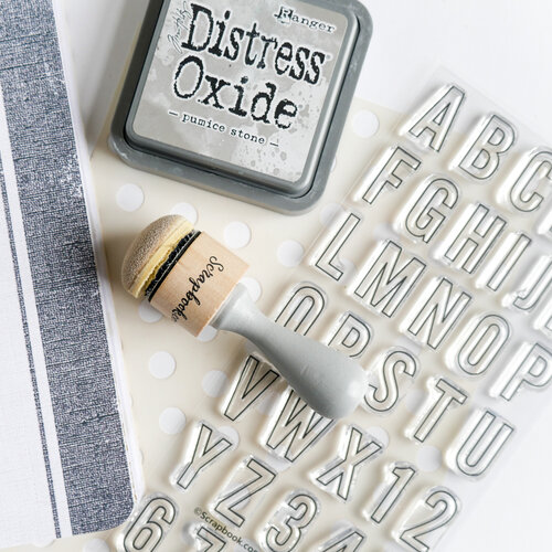 Scrapbook.com - Clear Photopolymer Stamp Set - Bold Caps - Outline