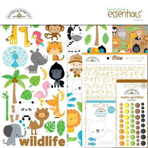 Doodlebug Design - At the Zoo Collection - Essentials Kit
