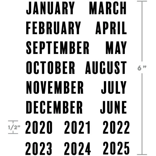 Scrapbook.com - Clear Photopolymer Stamp Set - Months and Years 2 Scrapbook.com - Clear Photopolymer Stamp Set - Months and Years