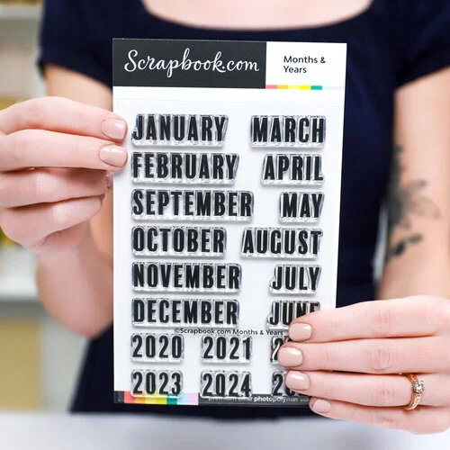 Scrapbook.com - Clear Photopolymer Stamp Set - Months and Years 3 Scrapbook.com - Clear Photopolymer Stamp Set - Months and Years