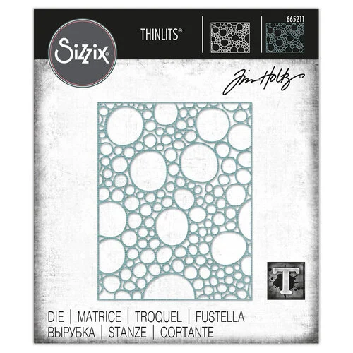 Sizzix - Tim Holtz - Thinlits Dies - Bubbling 1 Sizzix - Tim Holtz - Thinlits Dies - Bubbling
