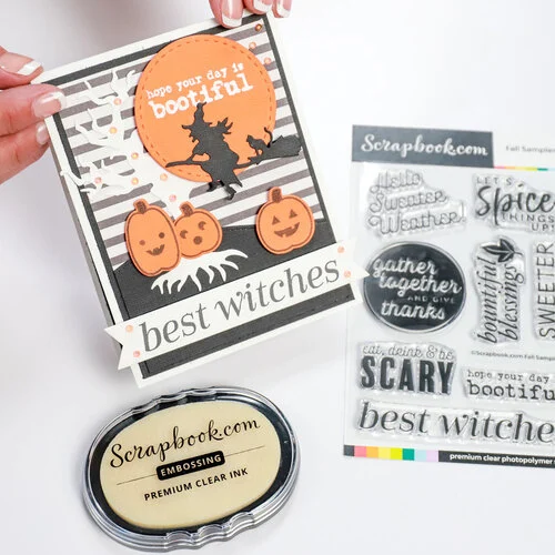 Scrapbook.com - Clear Photopolymer Stamp Set - Fall Sampler