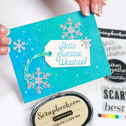 Scrapbook.com - Clear Photopolymer Stamp Set - Fall Sampler