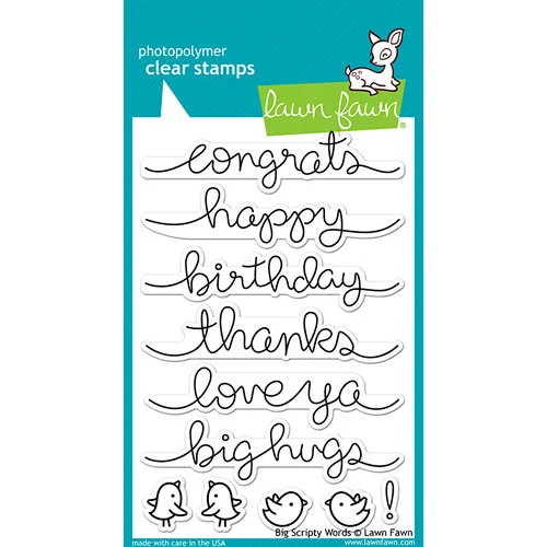 Lawn Fawn - Clear Photopolymer Stamps - Big Scripty Words