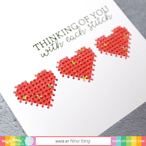 Waffle Flower Crafts - Craft Dies - Stitchable Hearts