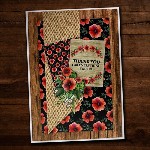 Paper Rose - 6 x 6 Collection Pack - Wild Poppies 3 Paper Rose - 6 x 6 Collection Pack - Wild Poppies