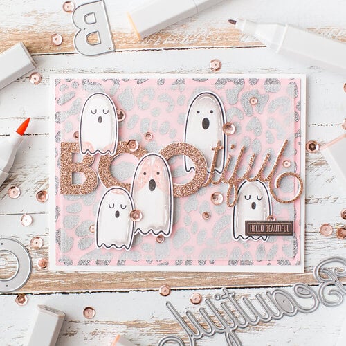 Scrapbook.com - Decorative Die Set - Beautiful Family Sentiments