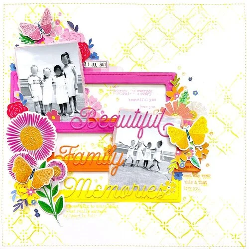 Scrapbook.com - Decorative Die Set - Beautiful Family Sentiments