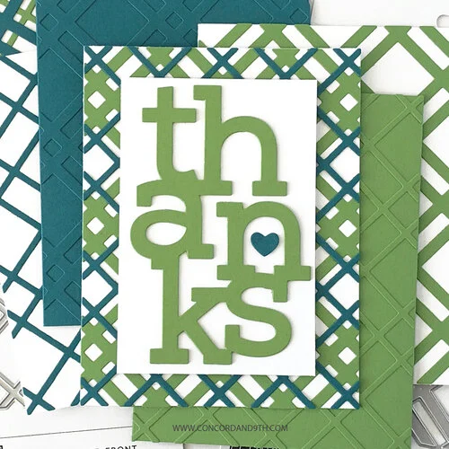 Concord and 9th - Dies - Plaid Card Front - Thick 2 Concord and 9th - Dies - Plaid Card Front - Thick