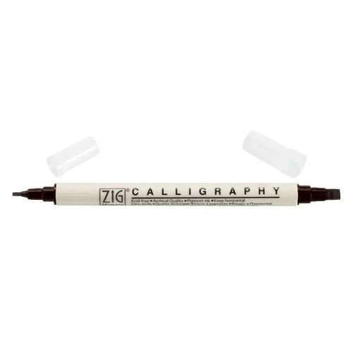Kuretake - ZIG - Memory System - Dual Tip Calligraphy Marker - Pure Black