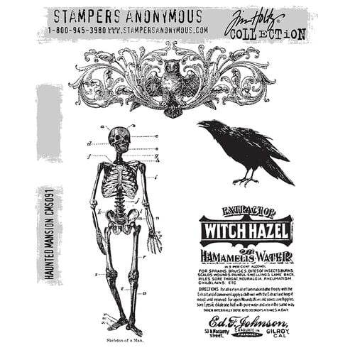 Stampers Anonymous - Tim Holtz - Cling Mounted Rubber Stamp Set - Haunted Mansion 1 Stampers Anonymous - Tim Holtz - Cling Mounted Rubber Stamp Set - Haunted Mansion
