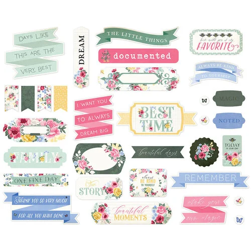 Carta Bella Paper - Bloom Collection - Ephemera - Titles And Phrases 2 Carta Bella Paper - Bloom Collection - Ephemera - Titles And Phrases