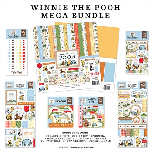 Echo Park - Winnie The Pooh Collection - Mega Bundle 1 Echo Park - Winnie The Pooh Collection - Mega Bundle