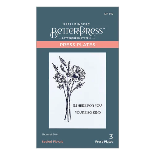 Spellbinders - BetterPress Collection - Press Plates - Pressed Posies - Sealed Florals
