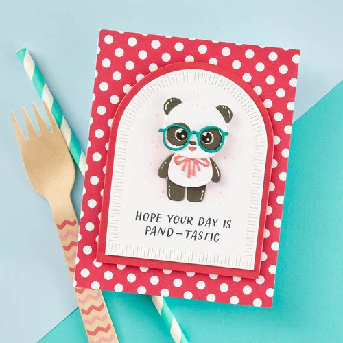 Spellbinders - Monster Birthday Collection - Etched Dies - Dancin' Birthday - Panda