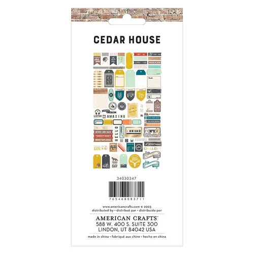 American Crafts - Cedar House Collection - Ephemera - Journaling