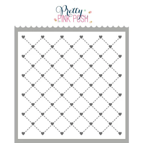 Pretty Pink Posh - Layering Stencils - Heart Lattice 1 Pretty Pink Posh - Layering Stencils - Heart Lattice