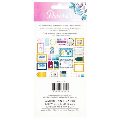 American Crafts - Dreamer Collection - Ephemera - Journaling 2 American Crafts - Dreamer Collection - Ephemera - Journaling