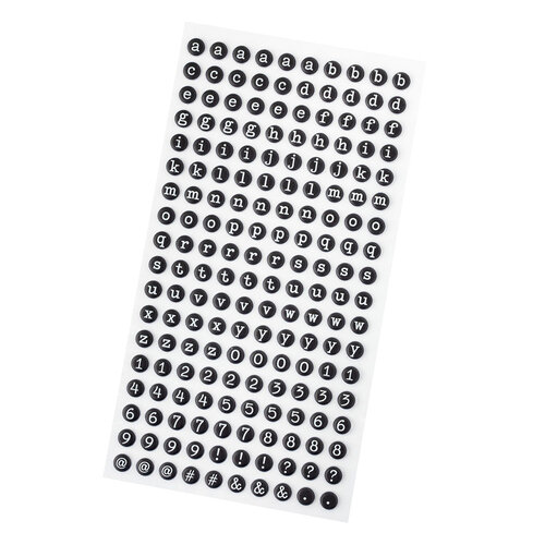 American Crafts - Whatevs Collection - Puffy Stickers - Alpha - Matte