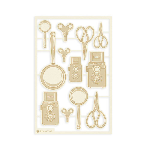 P13 - Naturalist Collection - Light Chipboard Embellishments - 02 2 P13 - Naturalist Collection - Light Chipboard Embellishments - 02