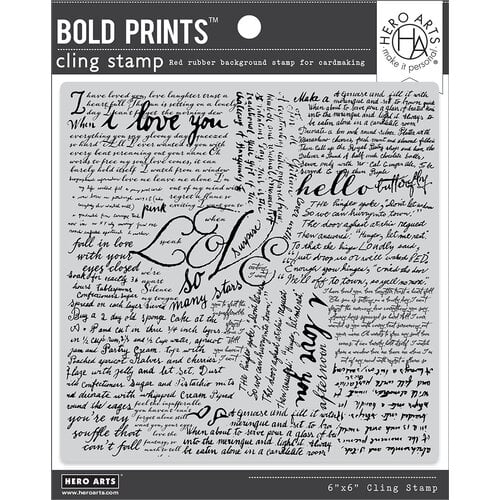 Hero Arts - Clings - Repositionable Rubber Stamps - Ode To Andy Warhol Script Bold Prints 1 Hero Arts - Clings - Repositionable Rubber Stamps - Ode To Andy Warhol Script Bold Prints