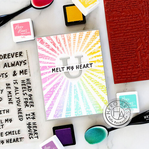 Hero Arts - Stencils - Heart Burst 2 Hero Arts - Stencils - Heart Burst