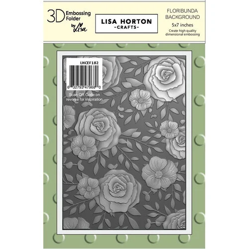Lisa Horton Crafts - 3D Embossing Folder - Floribunda Background 1 Lisa Horton Crafts - 3D Embossing Folder - Floribunda Background