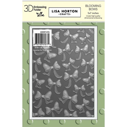 Lisa Horton Crafts - 3D Embossing Folder - Blooming Bows