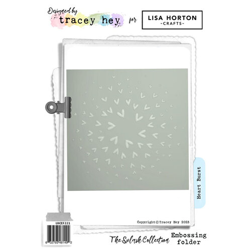 Lisa Horton Crafts - The Splash Collection - 3D Embossing Folder - Heart Burst