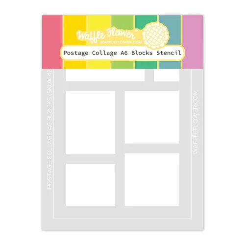 Waffle Flower Crafts - Stencils - Postage Collage - Blocks - A6 1 Waffle Flower Crafts - Stencils - Postage Collage - Blocks - A6