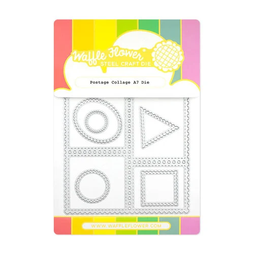 Waffle Flower Crafts - Craft Dies - Postage Collage - A7 1 Waffle Flower Crafts - Craft Dies - Postage Collage - A7