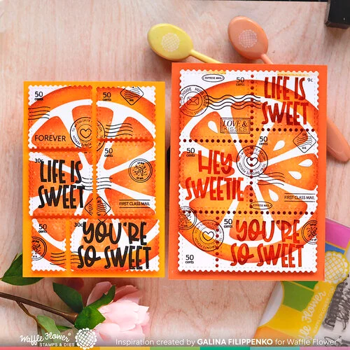 Waffle Flower Crafts - Craft Dies - Postage Collage - A7 2 Waffle Flower Crafts - Craft Dies - Postage Collage - A7