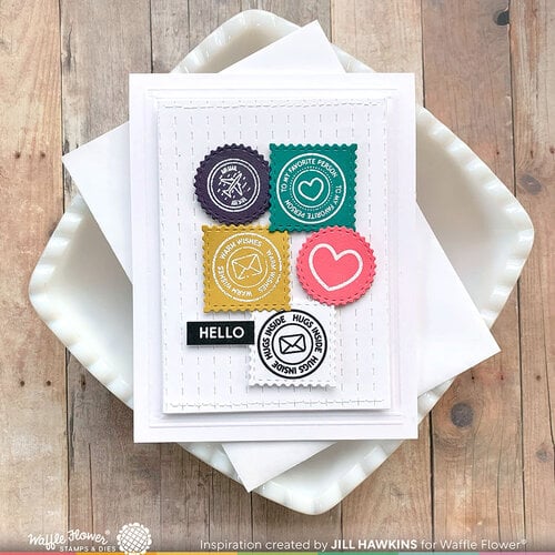Waffle Flower Crafts - Craft Dies - Postage Collage - A7 6 Waffle Flower Crafts - Craft Dies - Postage Collage - A7