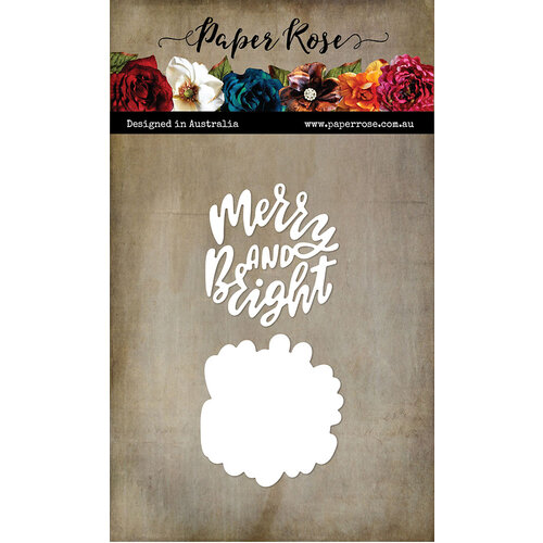 Paper Rose - Christmas Holiday Collection - Dies - Merry And Bright Layered Script 1 Paper Rose - Christmas Holiday Collection - Dies - Merry And Bright Layered Script