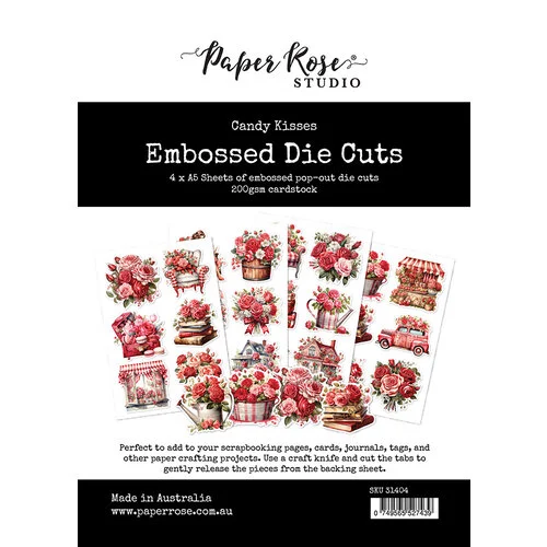 Paper Rose - Candy Kisses Collection - Embossed Die Cuts - Candy Kisses 1 Paper Rose - Candy Kisses Collection - Embossed Die Cuts - Candy Kisses