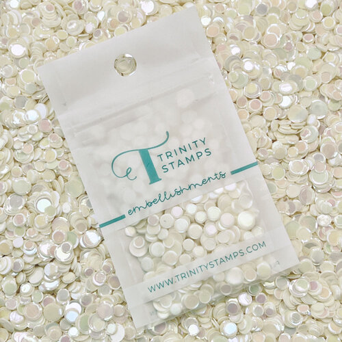 Trinity Stamps - Embellishments - Opaque Shine Confetti - Cream Puff 1 Trinity Stamps - Embellishments - Opaque Shine Confetti - Cream Puff