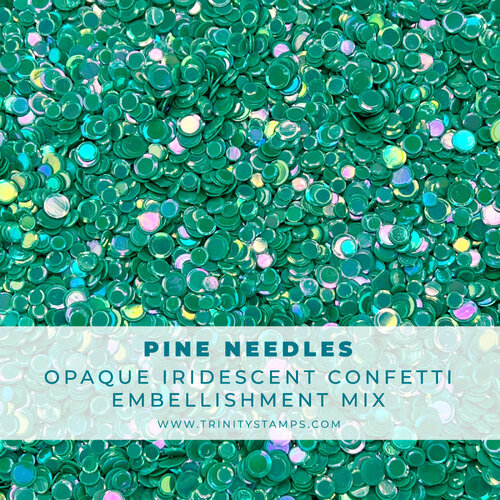 Trinity Stamps - Embellishments - Opaque Shine Confetti - Pine Needles