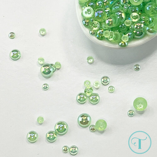 Trinity Stamps - Embellishment Mix - Iridescent Baubles - Sour Apple Bubbles 3 Trinity Stamps - Embellishment Mix - Iridescent Baubles - Sour Apple Bubbles
